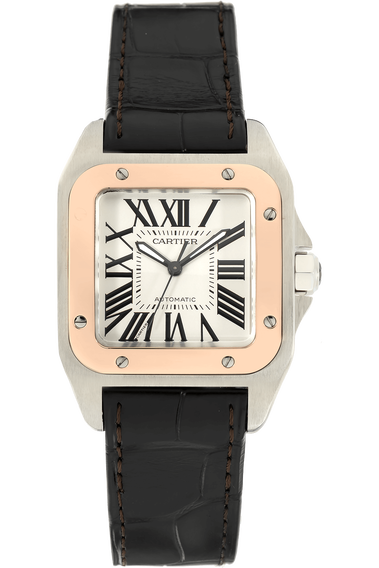 Santos 100 Rose Gold and Stainless Steel Automatic