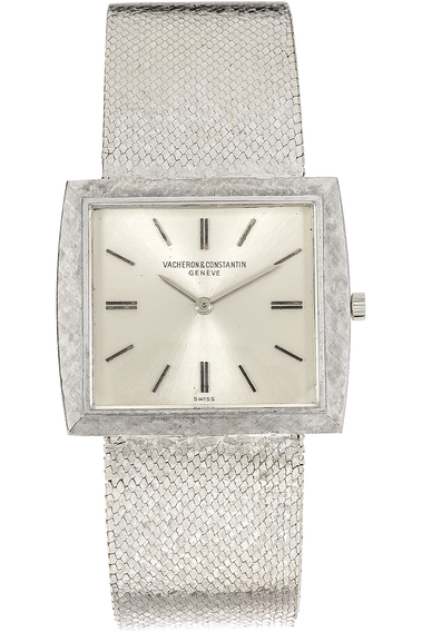 Rectangle Circa 1960s White Gold Manual