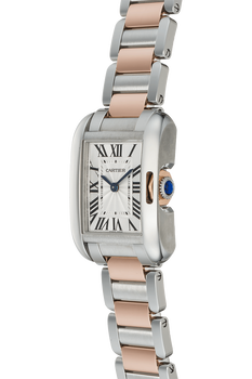 Tank Anglaise Rose Gold and Stainless Steel Quartz