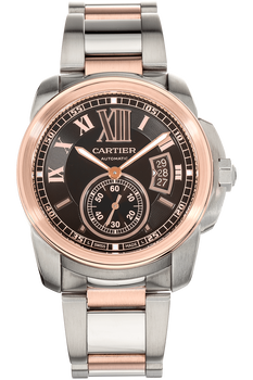 Calibre de Cartier Rose Gold and Stainless Steel Automatic