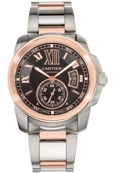 Calibre de Cartier Rose Gold and Stainless Steel Automatic