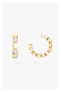 D-Vibes Hoops in Yellow Gold