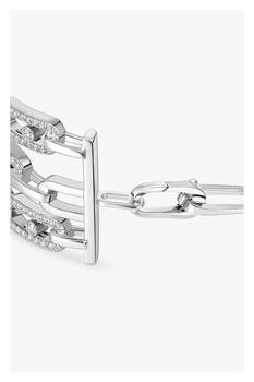 Move Link 3-Row Cuff in White Gold