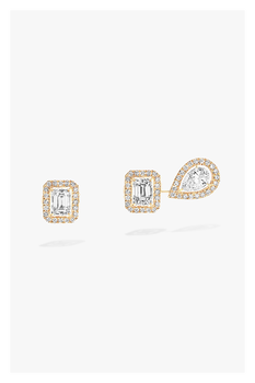 My Twin 1+2 Earrings in Yellow Gold