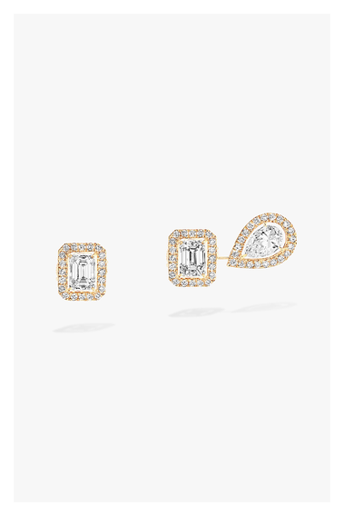 My Twin 1+2 Earrings in Yellow Gold