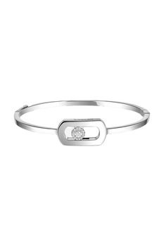 So Move Bangle in White Gold Size M