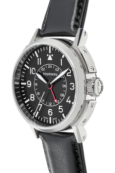 Tourneau TNY 40mm Aviator GMT in Stainless Steel