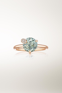 Peekaboo Prasiolite Ring