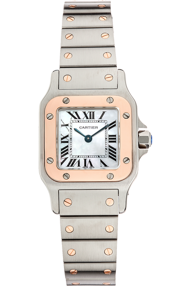 Santos Galbee Rose Gold and Stainless Steel Quartz