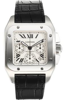 Santos 100 Chronograph Stainless Steel Automatic