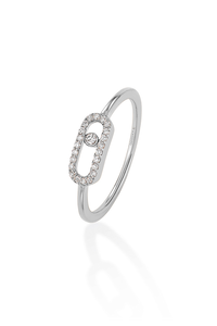 Move Uno Ring in White Gold Size 54