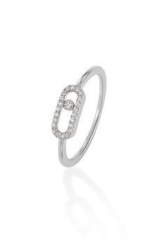 Move Uno Ring in White Gold Size 54