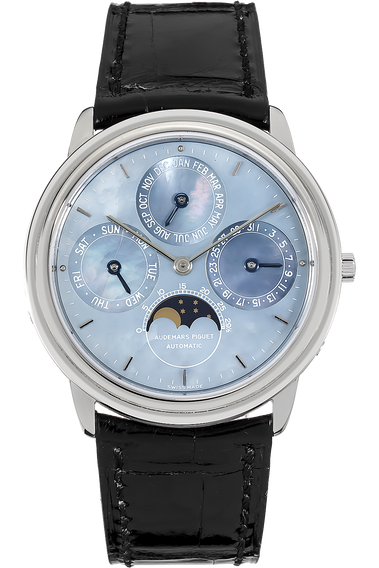 Perpetual Calendar Moon Phase Circa 1980s Platinum Automatic