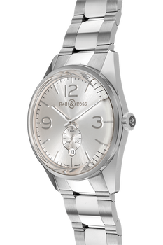BR 123 Officer Silver Stainless Steel Automatic