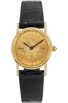 Five Dollar Coin Yellow Gold Quartz