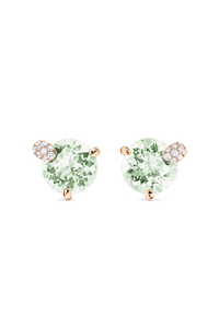 Peekaboo Prasiolite Ear Studs