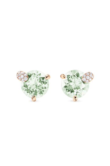 Peekaboo Prasiolite Ear Studs