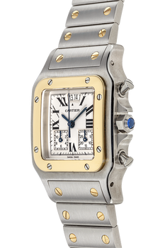 Santos Galbee Chronograph Yellow Gold and Stainless Steel