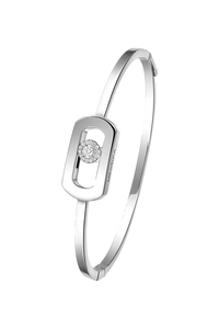 So Move Bangle in White Gold Size S