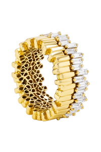 Golden Midi Stacker Diamond Eternity Band