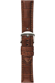 24 mm Chestnut Alligator Strap