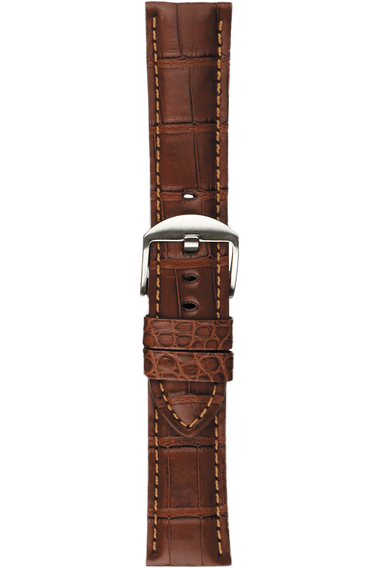 24 mm Chestnut Alligator Strap