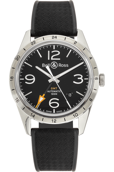 BR 123 GMT 24H  Stainless Steel Automatic