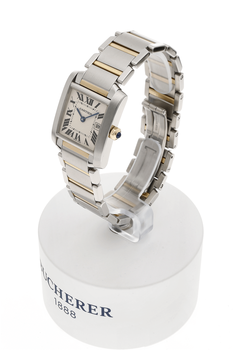 Tank Francaise Yellow Gold and Stainless Steel Quartz