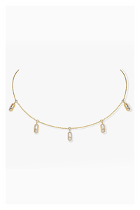 Move Uno Pavé Choker in Yellow Gold