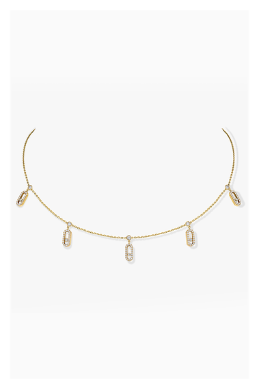 Move Uno Pav&eacute; Choker in Yellow Gold