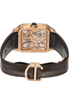Santos Dumont Skeleton Rose Gold Manual