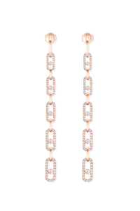 Move Link Multi Earrings in Pink Gold