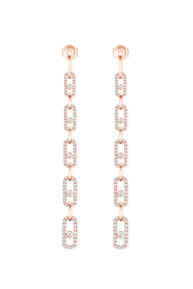 Move Link Multi Earrings in Pink Gold