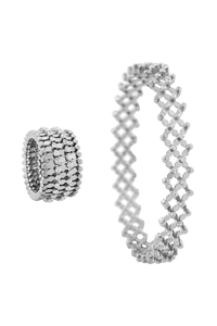 Serafino 7-row Ring Bracelet in White Gold