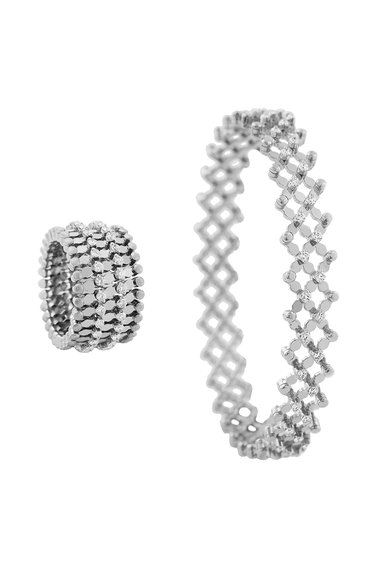 Serafino 7-row Ring Bracelet in White Gold