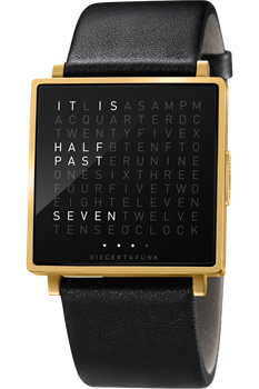 QLOCKTWO W Brushed Gold