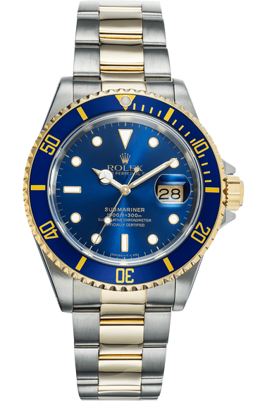 Submariner Tritium Dial Lug Holes Circa 1990 Yellow Gold and Stainless Steel Automatic