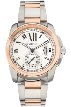 Calibre de Cartier Rose Gold and Stainless Steel Automatic