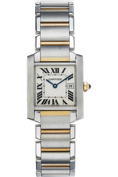 Pre Owned Cartier Tank Francaise Yellow Gold and Stainless Steel Quartz
