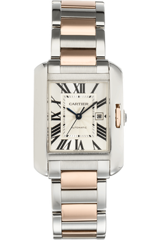 Tank Anglaise Rose Gold and Stainless Steel Automatic