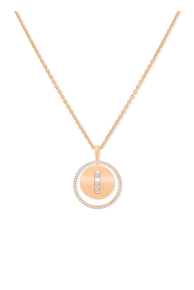 Pink gold diamond necklace Lucky Move