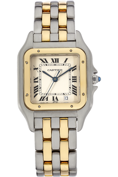 Panth&egrave;re Circa 1980s Yellow Gold and Stainless Steel Quartz