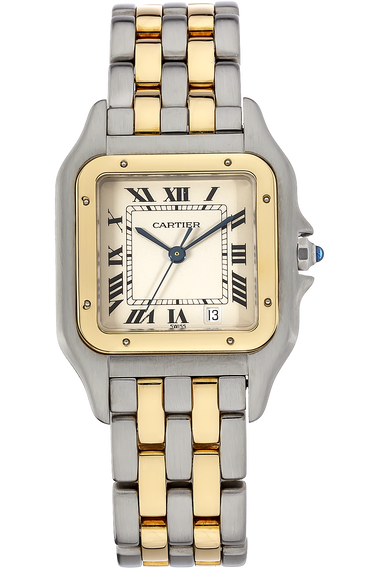 Panth&egrave;re Circa 1980s Yellow Gold and Stainless Steel Quartz