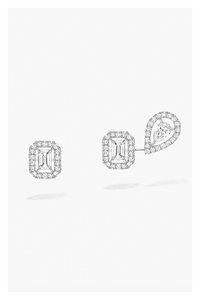 My Twin 1+2 Earrings in White Gold