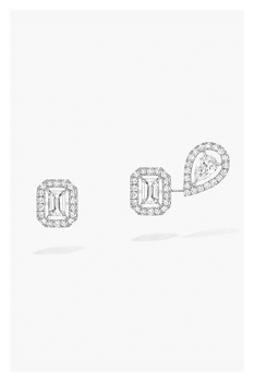 My Twin 1+2 Earrings in White Gold