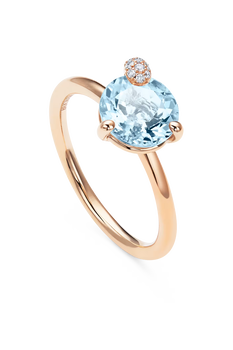 Peekaboo Aquamarine Ring