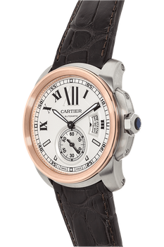 Calibre de Cartier Rose Gold and Stainless Steel Automatic