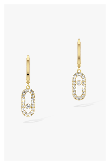 Move Uno Earrings in Yellow Gold