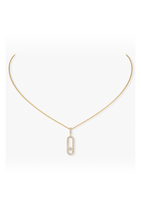 Move Uno LM Pavé Pendant in Yellow Gold