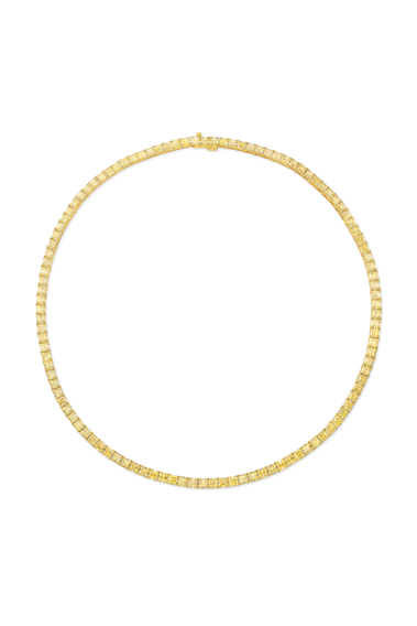 Yellow Diamond Riviere Necklace 33.29 ct